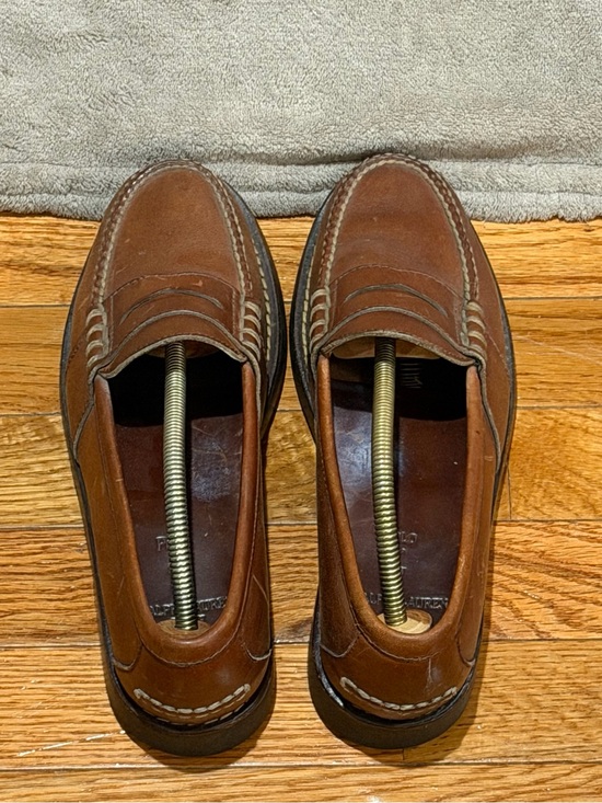 Vintage POLO Ralph Lauren Men’s 8.5 D Brown Penny Loafers Leather Preppy Casual main image 6